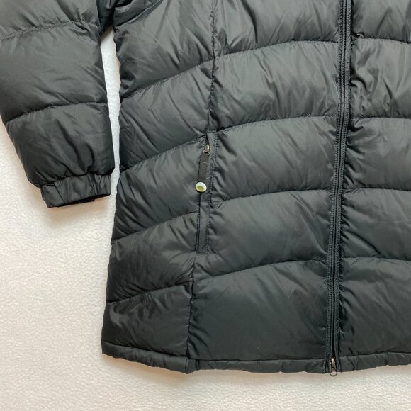 VINTAGE LL Bean Coat Womens 2X Black Goose Down Fill Puffer Hood Warm Jacket - Picture 4 of 13